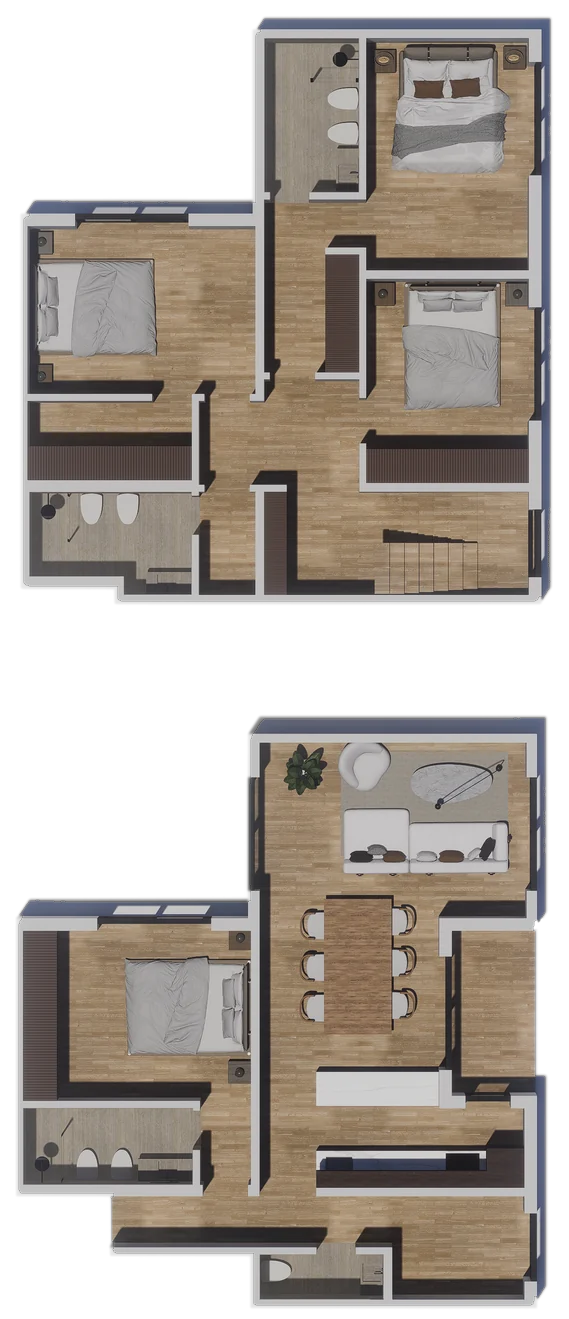 Planta de 5 ambientes de 146,70 m², unidad 11
