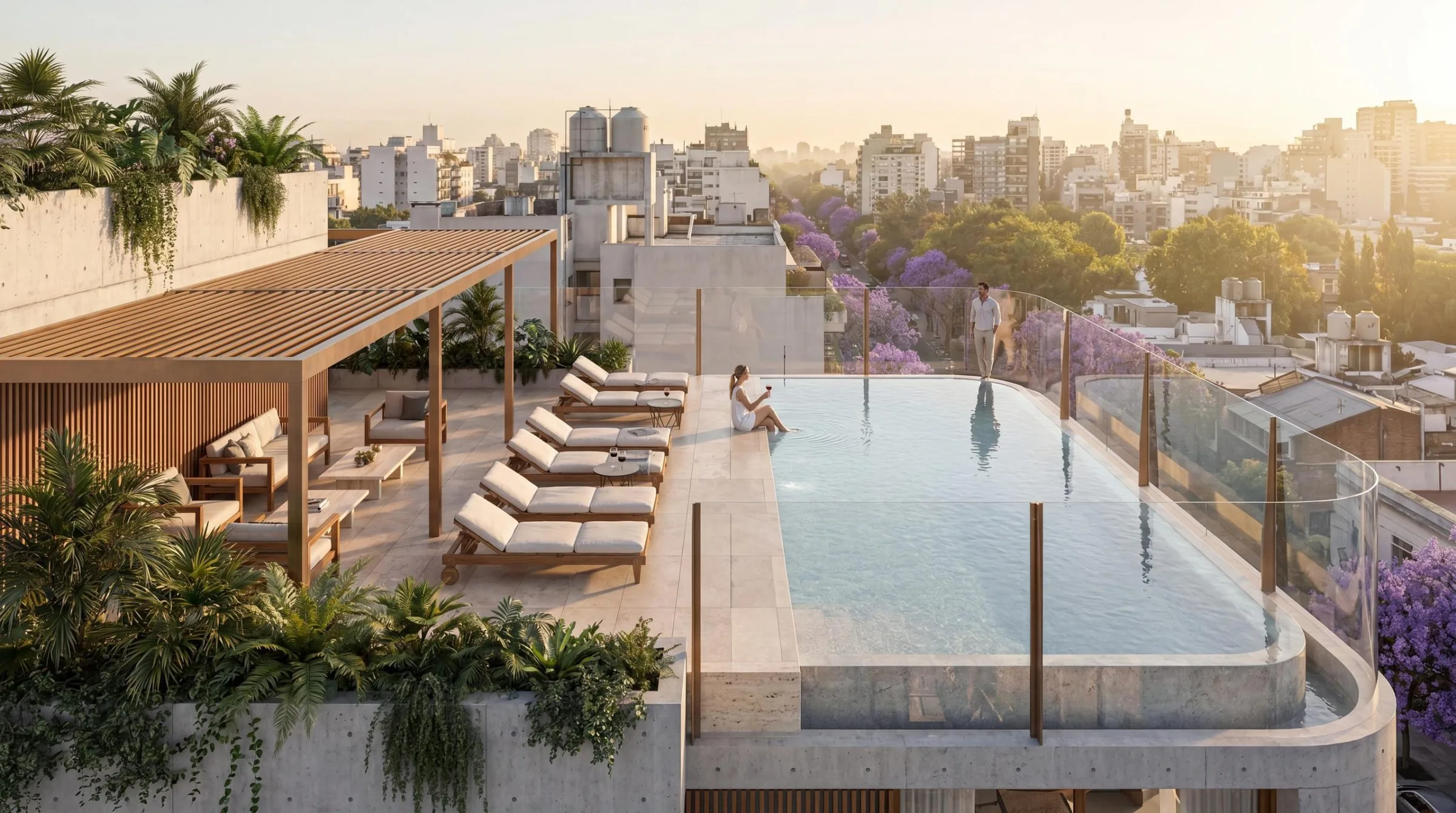 Terraza con pileta